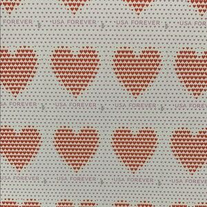 Heart Design Home Stamps - Red